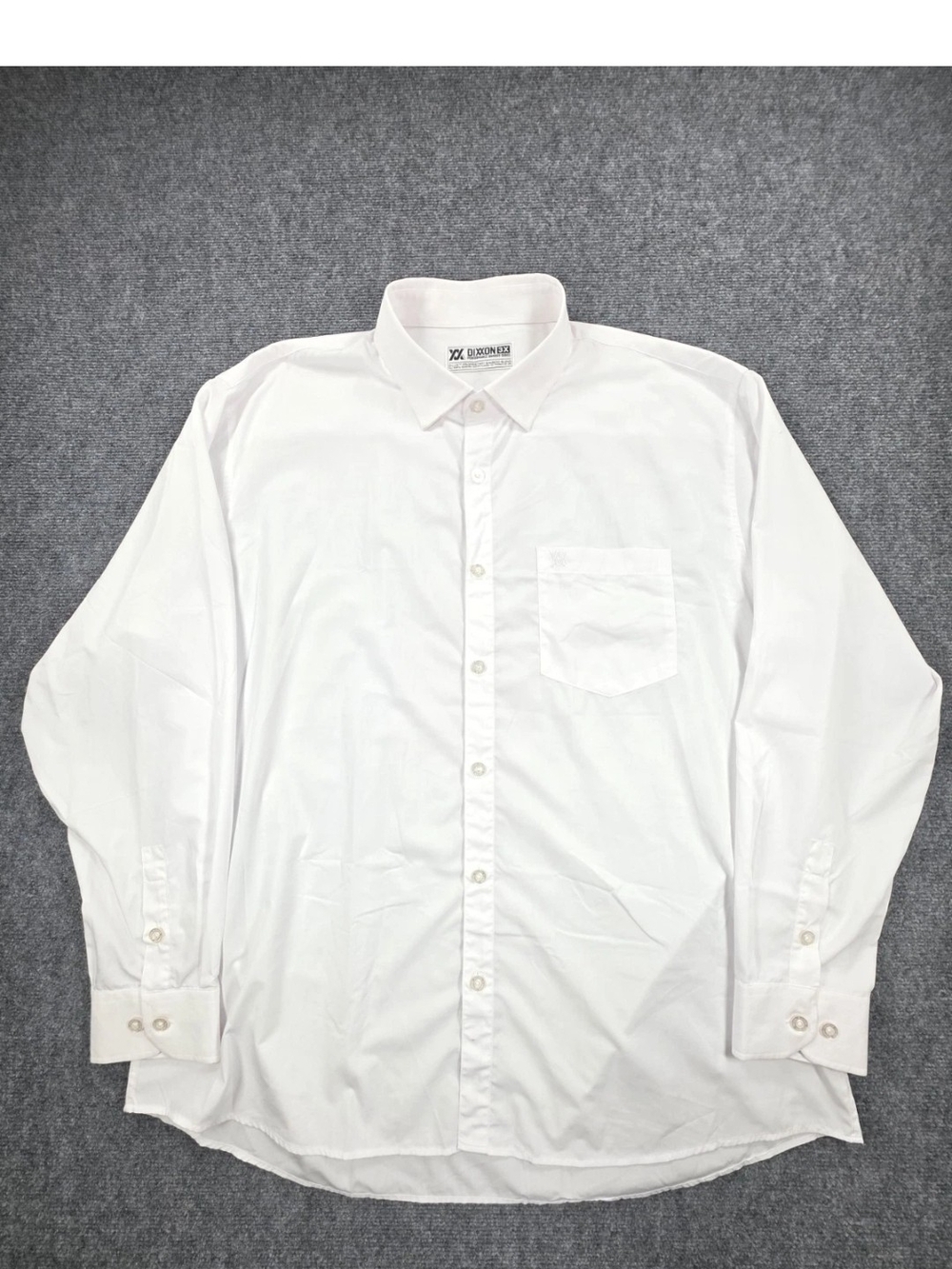 Dixxon Performance Bamboo Series Mens 3XL Shirt White Long Sleeve Button Up